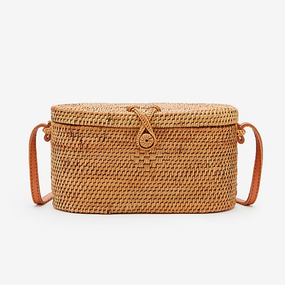 NWOT Street Level Woven Straw Crossbody Bag